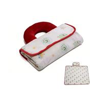CASOME Couverture De Voyage Portable avec Poignée, Plaid en Flanelle Pliable, Couverture Douce pour Voiture (Road Trips), Pique-niques, Train Et Bureau - Plaid Léger 90 X 140cm(B)