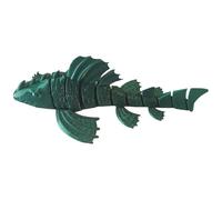 CASOME Figurine De Poisson Articulée Imprimée en 3D, Modèle De Squelette De Poisson Flexible, Sculpture De Poisson Articulée Et Modulable pour Décoration De Bureau, Collection Ou Exposition(Green)