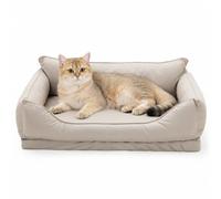 CASOME Lit Canapé pour Chats, Petits Et Moyens Chiens, Coussin Amovible