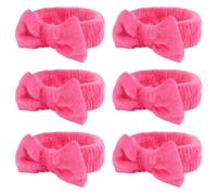 Casoty Lot de 6 bandeaux de spa pour le lavage du visage, bandeau de maquillage en polaire corail doux pour le lavage du visage, bandeau de soins de la peau pour le lavage du visage, la douche, le