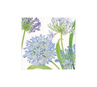 Caspari Agapanthus Flower Garden Party Paper Cocktail Napkins, 20 Per Package