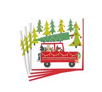 Caspari Doggy Tree Adventure Paper Party Cocktail Napkins - 20 Per Package