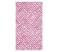 Caspari Fretwork Paper Guest Towel Napkins in Fuchsia, 15 Per Package