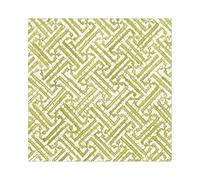 Caspari Fretwork Paper Luncheon Napkins in Moss Green - 20 Per Package