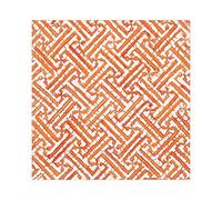 Caspari Fretwork Paper Luncheon Napkins in Orange - 20 Per Package