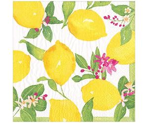 Caspari Limoncello Lot de 20 serviettes de table