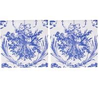 Caspari Romantic Toile Blue Cocktail Napkins - 20 Per Package (Lot de 2)