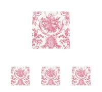 Caspari Romantic Toile Rose Cocktail Napkins - 20 Per Package (Lot de 4)