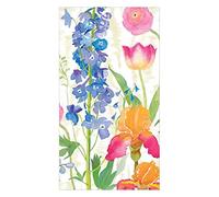 Caspari Summer Garden Paper Guest Towel Napkins in White, 15 Per Package