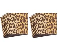 Caspari Zanzibar Paper Cocktail Napkins - 20 Per Package, Black (8930C) (Lot de 2)