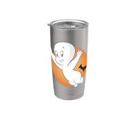 Casper Friendly Ghost Halloween Moon Gobelet isotherme en acier inoxydable double paroi
