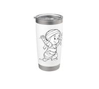 Casper Mummy Halloween Fun Gobelet isotherme en acier inoxydable double paroi