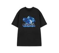 Casper T-Shirt Unisexe à Manches Courtes Noir | Tee-Shirt Graphique Friendly Ghost | Haut de Personnage de Dessin animé Classique pour Hommes et Femmes | Cadeau de vêtements rétro et Amis