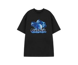 Casper T-Shirt Unisexe à Manches Courtes Noir | Tee-Shirt Graphique Friendly Ghost | Haut de Personnage de Dessin animé Classique pour Hommes et Femmes | Cadeau de vêtements rétro et Amis