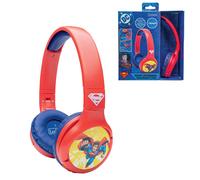 Lexibook - Superman - Casque Audio Enfant 2-en-1 Bluetooth et Filaire - Stéréo, sans Fil, Filaire, Son limité, Pliable, Ajustable, Fille/garçon, Rouge/Bleu, HPBT010SU