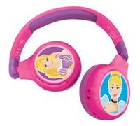 Casque 2 en 1 Disney Princesse Bluetooth et Filaire avec limitation de son Rose G