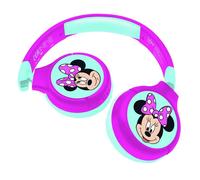 Lexibook Casque audio enfant Minnie HPBT010MN – 2-en-1 Bluetooth & filaire, son limité, rose/bleu