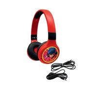 Lexibook Casque audio Miraculous Ladybug Chat Noir - 2-en-1 Bluetooth/filaire pliable rouge/noir