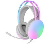Casque 360° Chroma RGB Flow Mars Gaming MH-GLOW Blanc Microphone Compatibilité Universelle G