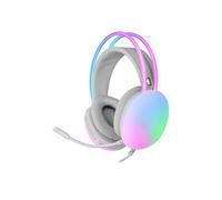 Mars Gaming Casque Gamer MH-GLOW – 360° Chroma RGB, microphone réduction de bruit, filaire, Rose