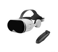 Casque 3D VR immersif 110° Casque intégré Réglable Léger ABS Contrôleur pour iOS et Android Smartphones 5.5-6.7 Pouces Gaming Movie Blanc (Noir)