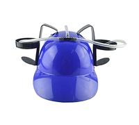 Casque à boire avec sangle réglable et double support de canette de soda - Chapeau de bière mains libres pour fêtes, festivals et enterrement de vie de jeune fille - Accessoire léger - Taille unique