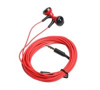 Casque à câble étendu avec câblage à faible résistance et alignement précis du pilote pour une sortie audio claire (rouge)
