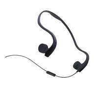 Casque à conduction osseuse, casque de sport stéréo filaire à oreilles ouvertes, avec micro antibruit intégré, connecteur de 3,5 mm, résistant à la transpiration, écouteurs de sport pour le sport