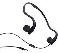 Casque à Conduction Osseuse Casque d'extérieur Filaire à Oreille Ouverte, réduction du Bruit étanche à la Transpiration avec Micro, Mains Libres pour la Course à Pied Sport Fitness,Noir