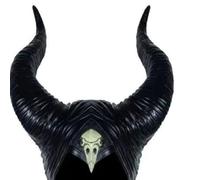 Casque à cornes de reine Evil Queen Cosplay - Cornes maléfiques pour femme - Costume maléfique - Bandeau décoratif - Cornes de diable en latex - Noir