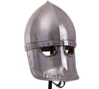Casque à pointe normand italien/Grand heaume ancien - Casque de chevalier médiéval portable avec doublure en cuir