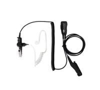 Casque à tube acoustique Komunica pour Motorola série R7 et MXP-600 Micro écouteur avec PTT rabattable et écouteur translucide avec tube acoustique.