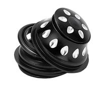 Casque à vélo, casque de palier en métal 44 mm Capuche supérieure talon de tête conique à tête de tête de tête avant kit de noix de roulement BMX pour vélo de route de montagne (Noir)
