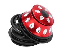 Casque à vélo, casque de palier en métal 44 mm Capuche supérieure talon de tête conique à tête de tête de tête avant kit de noix de roulement BMX pour vélo de route de montagne (Rouge)