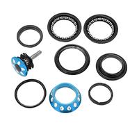 Casque à vélo, casque de palier en métal 44 mm Capuche supérieure talon de tête conique à tête de tête de tête avant kit de noix de roulement BMX pour vélo de route de montagne (Bleu)
