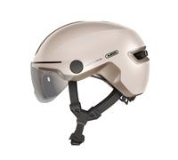 ABUS Casque de ville HUD-Y ACE - casque de vélo stylé avec visière et feu arrière LED magnétique et rechargeable - pour hommes et femmes