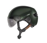 ABUS Casque de ville HUD-Y ACE - casque de vélo stylé avec visière et feu arrière LED magnétique et rechargeable - pour hommes et femmes