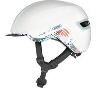 Casque Abus HUD-Y avec feu pour vélo ( flower white / M )