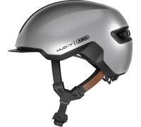 Casque Abus HUD-Y avec feu pour vélo ( gleam silver / M )