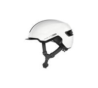 Casque Abus HUD-Y avec feu pour vélo - Shiny White / L