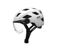 Casque Abus Hyban + Blanc Avec Led Arrière Et Visière