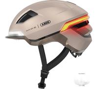 ABUS Casque vélo HYP-E – lumière frontale et arrière, clignotante – Gris argent M