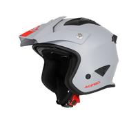 Casque Acerbis Jet Aria 2206 Gris Clair Mat Moto Scooter