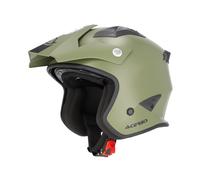Casque Acerbis Jet Aria 2206 Vert Militaire Mat Moto Scooter