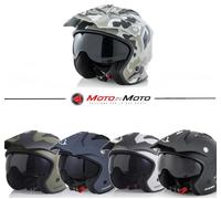 Casque Acerbis Jet Aria Avec Visière Solaire Et Visierino Rétractable