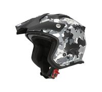 Casque Acerbis JET ARIA GRAPHIC Gris Noir Moto Scooter ECE 2206 0026602.293