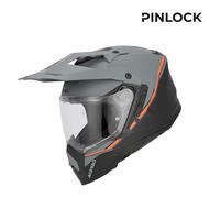 Acerbis Assault Graphic Casque d’enduro, noir mat/orange, Taille L (59/60)