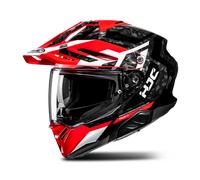 HJC RPHA 60 Dakar Casque d’enduro, noir-blanc-rouge, taille L pour homme