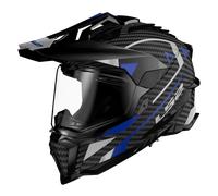 LS2 Casque moto MX701 Explorer Carbon Adventure Blue S