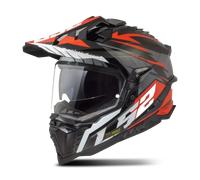 Casque Adventure LS2 MX701 Explorer Spire Spire Noir/Titane/RougeXS Spire Noir,Titane,Rouge